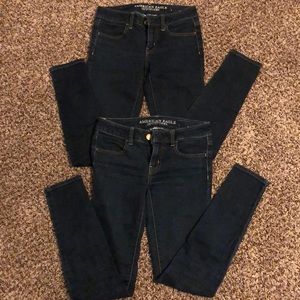 Dark skinny American eagle jeans